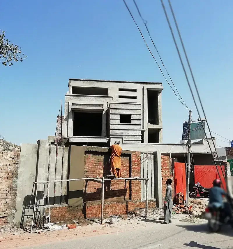 House 101 Mehban Colony Multan under construction plaster work 2019