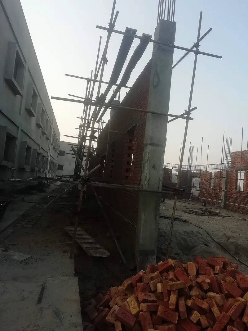 Civil Material Lab NFC IET Multan brickwork and scaffolding 2011 by The Niaz Builders