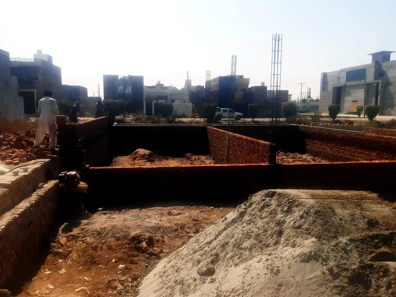 10 Marla commercial plaza Royal Orchard Main Gate Multan foundation brickwork 2021 by The Niaz Builders