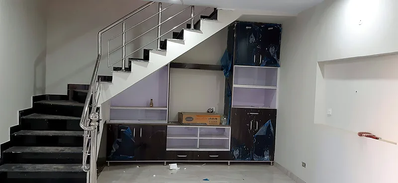 House 1133 Block R Wapda Town Phase 2 staircase and TV unit 2019